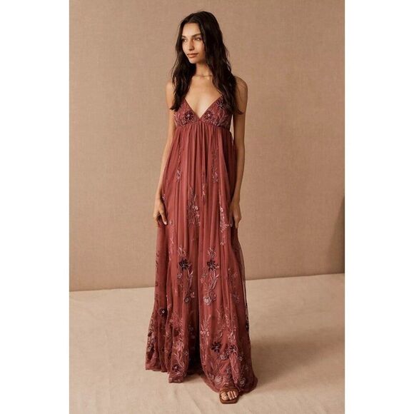 BHLDN Dresses & Skirts - Anthropologie x BHLDN Jules Beaded Maxi Dress Size 16 NWT